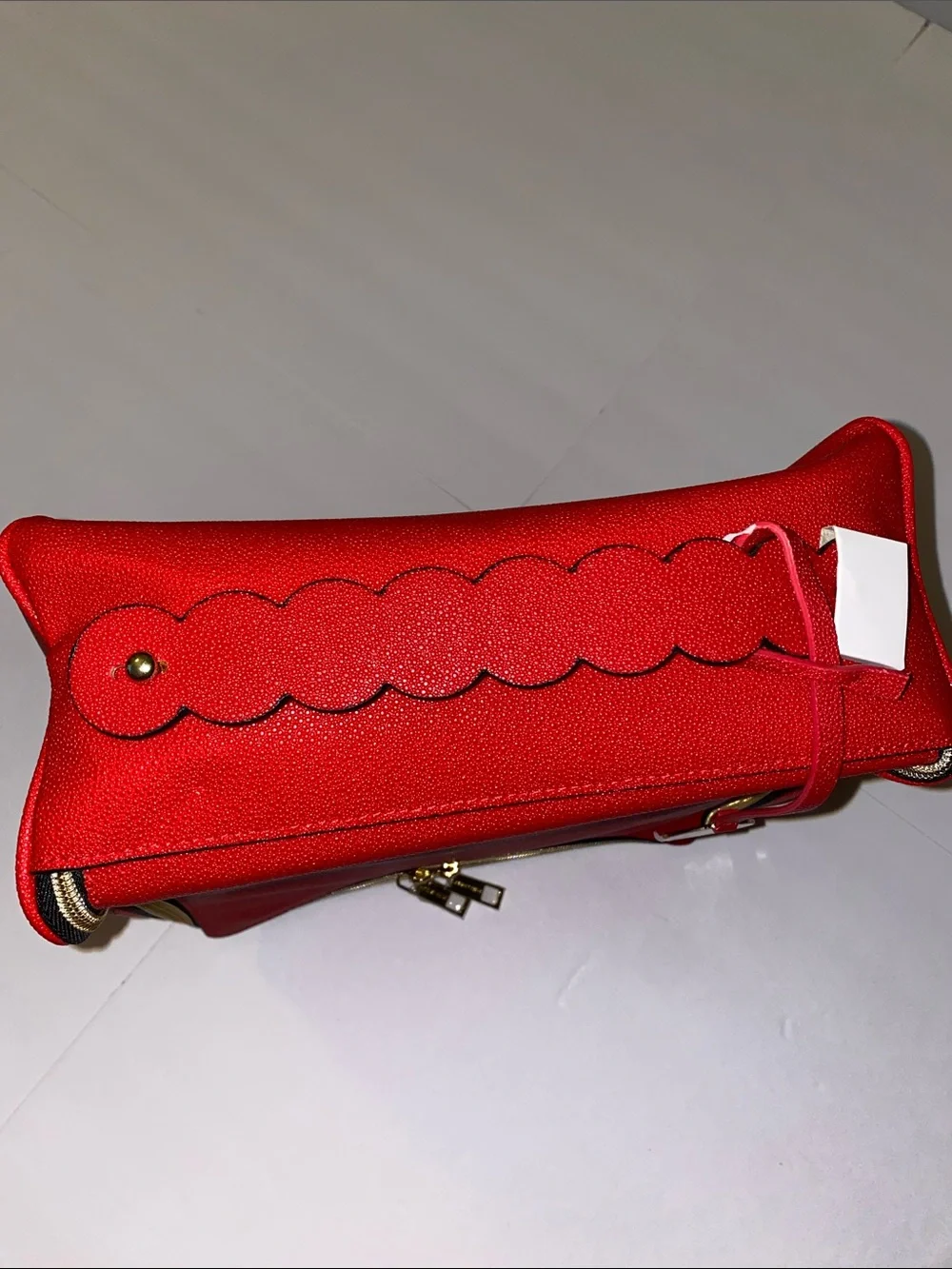 Estee Lauder Red Train Case Travel Bag Makeup Cosmetic Zipper with Handle
